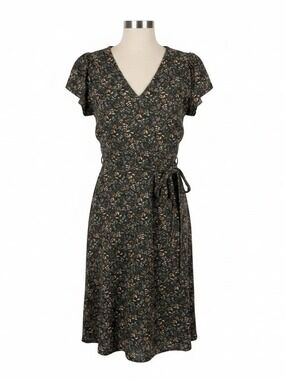 Amazon Essentials Dark Green Floral Mini Dress
